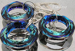 Kolczyki+Wisiorek Kryształy Pierścienie Kolory