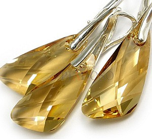 Kryształy Komplet Golden Wing Srebro Certyfikat