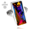 CRYSTALS RING VOLCANO JEAN PAUL GAULTIER STERLING SILVER