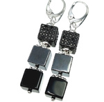 NATURAL ONYX BEAUTIFUL EARRINGS STERLING SILVER 925 (1)