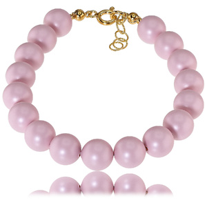 Wyjątkowa Bransoletka Perły Kryształy Pastel Rose Pearl Złote Srebro Certyfikat