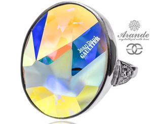 CRYSTALS RING AURORA JEAN PAUL GAULTIER STERLING SILVER 925