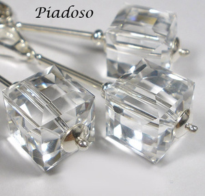 PROMOCJA Kryształy piękny komplet SREBRO Crystal