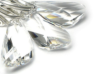 Kryształy Komplet Wing Kolory Srebro Certyfikat