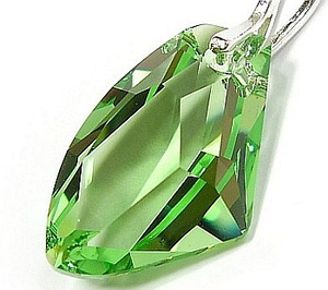 Promocja Kryształy Piękny Wisiorek Srebro Zielony