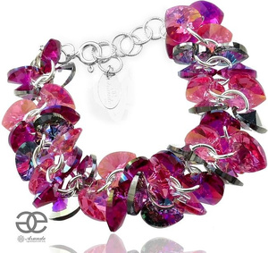 NEW FABULOUS CRYSTALS BRACELET *AMETHYST NAWI * STERLING SILVER 925