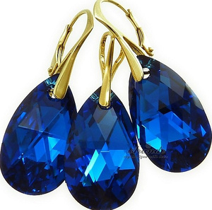 Nowe Kryształy Komplet Blue Comet Złote Srebro