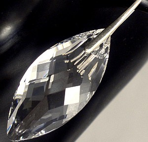 Kryształy Duże Kolczyki Crystal Navette 30Mm