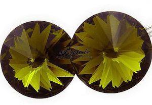 Nowe! Kryształy Piękne Kolczyki Olivine Paris