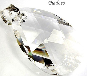 Kryształy Duży Wisiorek Crystal Srebro