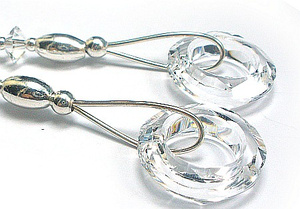 Kryształy długie kolczyki KOLORY SREBRO