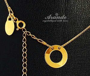SENSATION NECKLACE RING GOLD PLATED STERLING SILVER