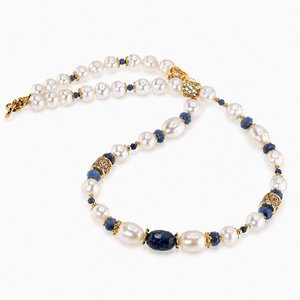 GENUINE WHITE PEARLS NATURAL BEAUTIFUL NECKLACE STERLING SILVER (1) (1) (1) (1) (1)