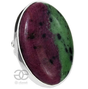 RUBY ZOISITE BEAUTIFUL RING STERLING SILVER SIZE 8-18