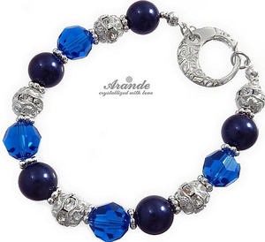 BLUE BRACELET BEAUTIFUL CRYSTALS CRYSTALS SILVER