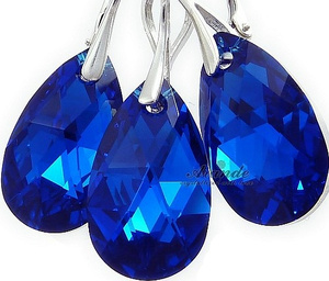 CRYSTALS JEWELLERY SET BLUE COMET STERLING SILVER