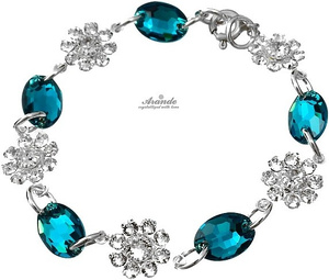 Kryształy Piękna Bransoletka SREBRO BLUE FEEL