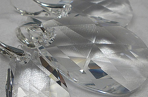 Kryształy duży komplet CRYSTAL SREBRO 28+38mm