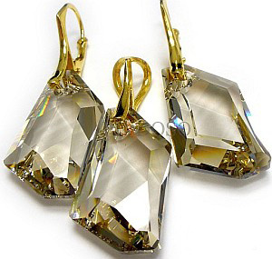 Nowe Kryształy Komplet Silver Shade Złote Srebro