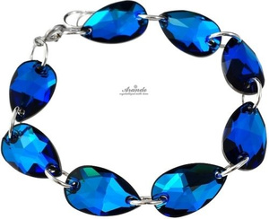 Kryształy Piękna Bransoletka BERMUDA BLUE SREBRO