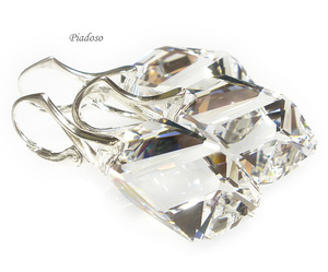 Kryształy piękny komplet+łańcuszek SREBRO 22C