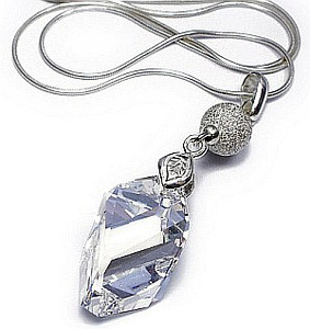 NECKLACE CRYSTALS CRYSTALS *MOONLIGHT DIAMOND* STERLING SILVER CERTIFICATE
