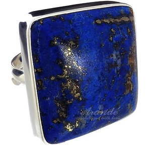 Lapis Lazuli Przepiękny Pierścionek Srebro R10-26