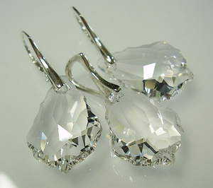Kryształy piękny komplet SREBRO 22C CERTYFIKAT
