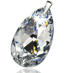 CRYSTALS SPECIAL LARGE PENDANT COMET 50 MM STERLING SILVER 925