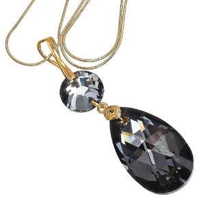 CRYSTALS BEAUTIFUL NECKLACE SILVER NIGHT STERLING SILVER (1)
