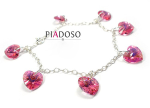 SWAROVSKI Bransoletka SREBRO Rose AB CERTYFIKAT