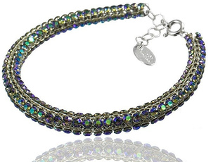 CRYSTALLIZED BEAUTIFUL BRACELET PARADISE SHINE CRYSTALS CRYSTALS STERLING SILVER
