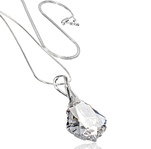 CRYSTALS CRYSTALS NECKLACE CRYSTAL STERLING SILVER 925 CERTIFICATE HANDMADE (1)