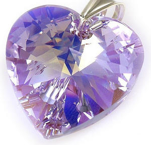 Kryształy Duży Wisiorek Kryształ 28mm Violet