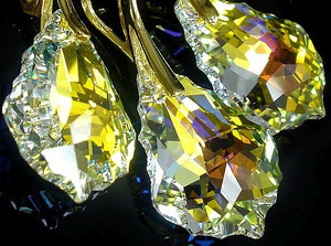 Kryształy Komplet Aurora Złote Srebro Ślubny