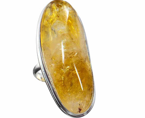 CITRINE NATURAL BEAUTIFUL RING STERLING SILVER SIZE 10-20 (1)