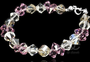Kryształy piękna bransoletka Amethyst Silver SREBRO
