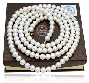 GENUINE WHITE PEARLS NATURAL BEAUTIFUL NECKLACE STERLING SILVER (1) (1) (1)