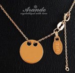 FASHION NECKLACE *SENSATION CIRCLE* ROSE GOLD PLATED STERLING SILVER HANDMADE
