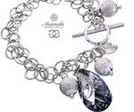 CRYSTALS BEAUTIFUL BRACELET *COMET SENTI* STERLING SILVER