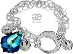 CRYSTALS UNIQUE BRACELET BERMUDA BLUE STERLING SILVER 925