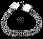 BRACELET CRYSTALS CRYSTALS *CRYSTAL CARRE* SILVER 925 CERTIFICATE