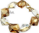 CRYSTALS CRYSTALS BRACELET GOLDEN MOONLIGHT 24K GOLD STERLING SILVER