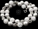 CRYSTALS BEAUTIFUL NECKLACE CRYSTAL WHITE STERLING SILVER 925
