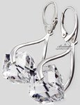 CRYSTALS CRYSTAL CUBE BEAUTIFUL EARRINGS+PENDANT STERLING SILVER HANDMADE