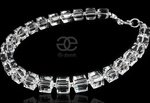 CRYSTAL CUBE BRACELET CRYSTALS CRYSTALS SILVER