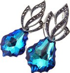 BLUE ADMIRE SPECIAL EARRINGS CRYSTALS CRYSTALS