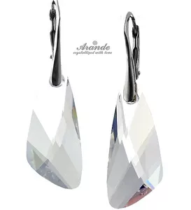 Kryształy Kolczyki Crystal Wing Srebro Promocja