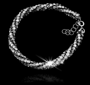 Unikat Bransoletka Kryształy Crystallized Crystal Srebro