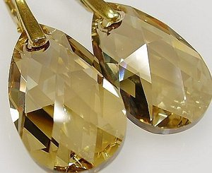 kolczyki Złote Srebro Kryształy 11 kolorów